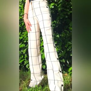 Topshop Snap side grid pattern pant